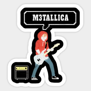 Play metalica with guitar Sticker